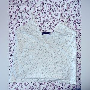 Brandy Melville Amara Tank with pink dainty florals
